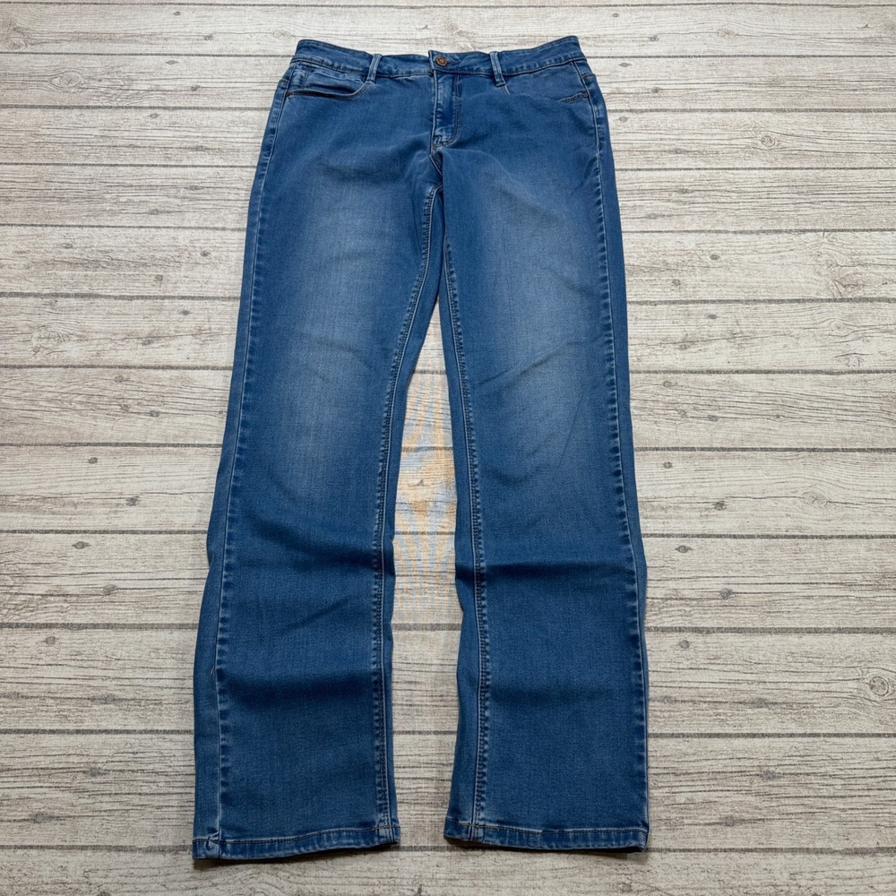 Parasuco 2016 Denim Jeans Women's 10x32 Blue Straight Leg Relaxed Fit Montreal
